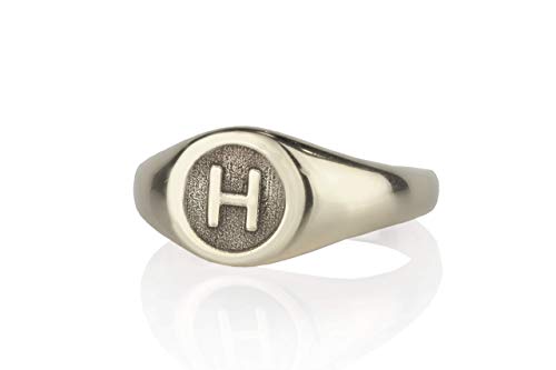 Bague initiale en or 14k : chevalière à superposer pour un style unisexe unique