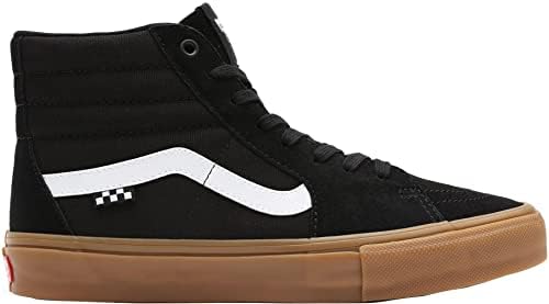 Vans Men's Skate Sk8 Hi Sneaker, Black/Gum, Size 8 | Image 1