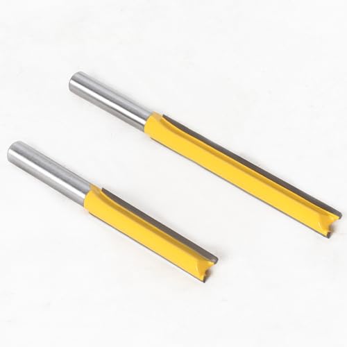 Bestgle gerades fräser schneidmesser 8 mm schaft router bit 2 stück fräser nutfräser holzfräser bit set verlängern fräser für oberfräse extra langer schnittlänge gerade bündigfräser 50mm 76mm