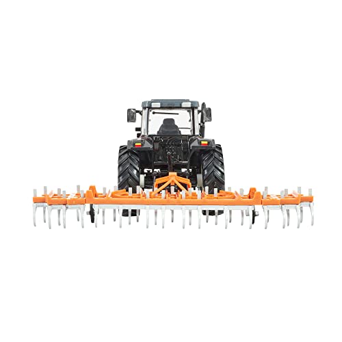 Heritage Tractor Playset, Massey Ferguson Tractor 6S.180 Toy with Classic Folding Cultivator, Compatible with 1:32 Scale Farm Toy, for Collectors & Children from 3 Years