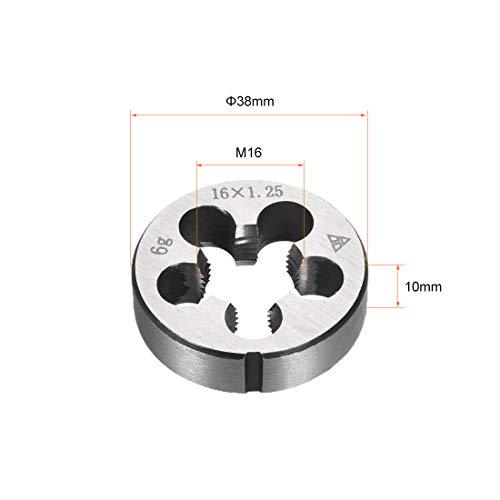Troquel M16 x 1.25 HSS herramienta de rosca métrica derecha 3