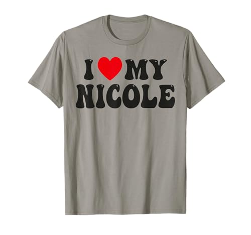 J'aime ma Nicole Funny Valentine Red Heart Love Women Nicole T-Shirt