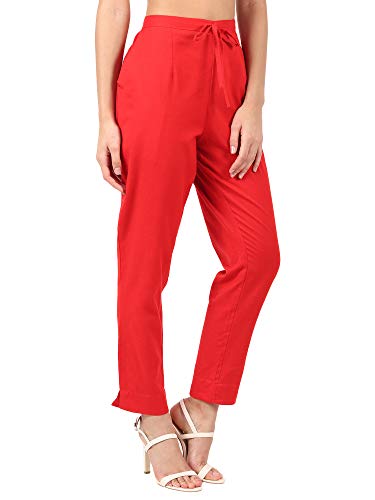 Image of Muffly Women's Cotton Flex Solid Straight Trouser