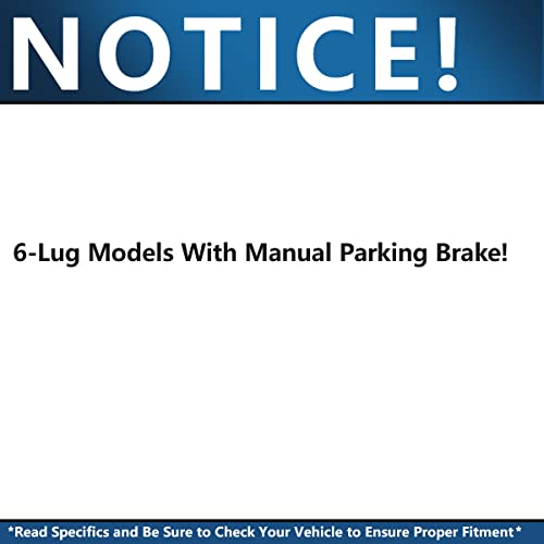 Image of Detroit Axle - Brake Kit for 2012-2020 Ford F-150 [w /Manual Parking Brake] Drilled & Slotted Brake Rotors Ceramic Brakes Pads 2013-2019 Front and Rear Replacement : 13.78 inch Front & 13.70 inch Rear Rotors