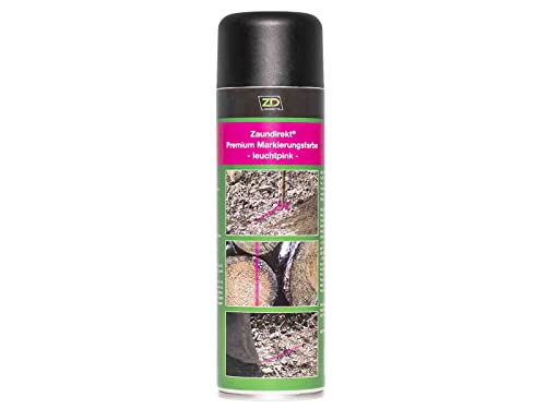 Zaundirekt Premium Markierungsspray 500ml Farbspray in Leuchtpink für Asphalt, Beton, Holz, Stein, Erde uvm.