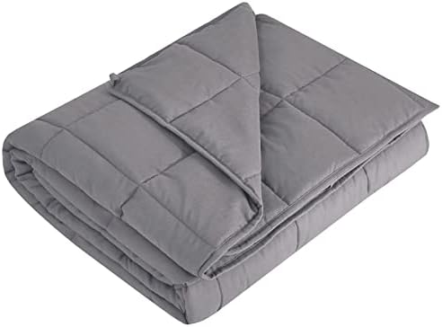 L'AGRATY Weighted Blanket - 48"x72" 15lbs Cooling Breathable Heav...