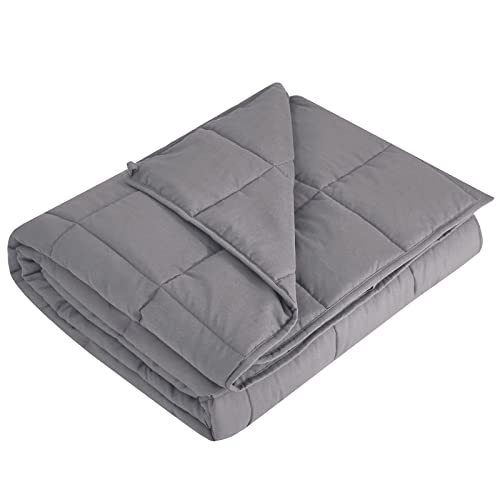 L'AGRATY Weighted Blanket Kids- 40"x60" 7lbs Cooling Breathable Heavy Blanket Microfiber Material with Glass Beads All-Season Summer Fall Winter Soft Thick Comfort