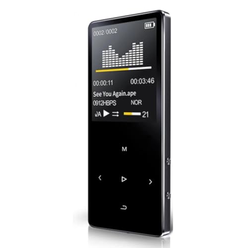 LOLPALONE Reproductor MP3 HiFi Portátil X2 Support Bluetooth 4.2 Pérdida de Datos con 40GB de Memoria, Radio FM, Lector de Libros y Grabadora de Voz Excelente Factura, Fácil de Usar y Resist