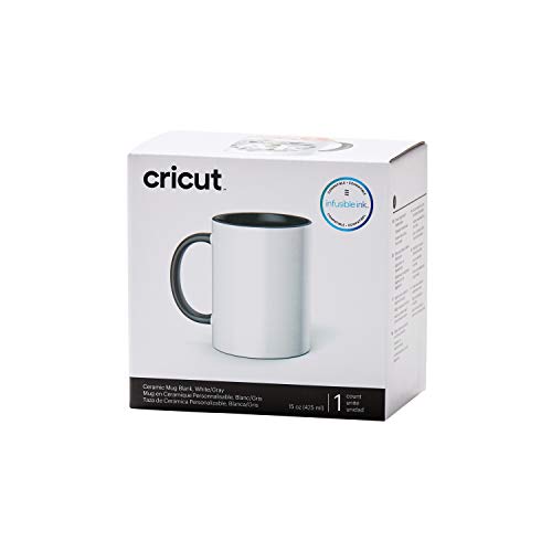 Cricut Taza en blanco y gris de 425 ml (15 onzas), taza de sublimación de tinta infusible para uso Mug Press Infusible… - Imagen 3