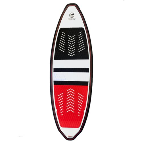 Generic Connelly Ride Wakesurf Board Package with Proline Surf Rope, Red/Blue (Red), 62