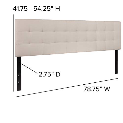 image for Flash Furniture Bedford Tufted Upholstered King Size Headboard in Beig