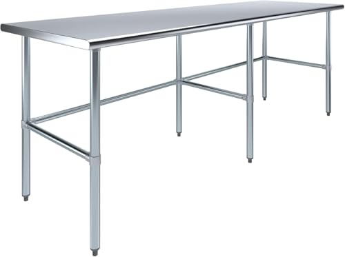 Image of 30 inchx96 inch Open Base Stainless Steel Work Table, NSF