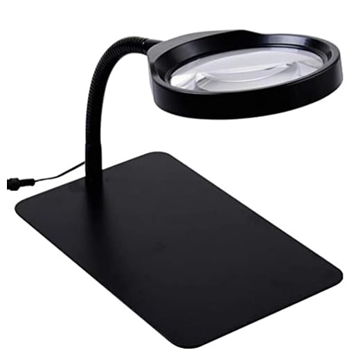 Bordsförstoringslampa med ledljus Led förstoringslampa Fällbart förstoringsglas Bordslampa 10x förstoring Justerbar svängarm för skrivbord Arbetsbänk Uppgift Hantverk eller