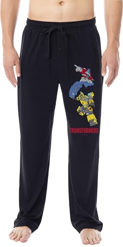 Transformers Men's Optimus Prime Bumblebee Sleep Lounge Pajama Pants for Adults