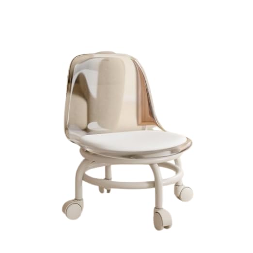 SHRINEX Low Accent Chair with Transparent Backrest, Soft Rebound Sponge Seat, Universal Mute Pulleys, 45CM Height - Review, Price and Buying Guide
