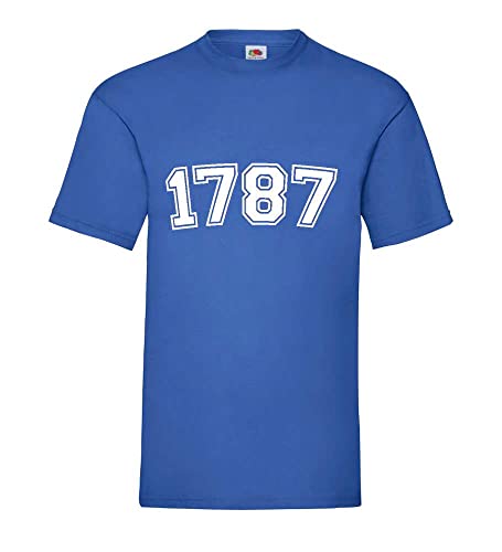 T-shirt pour homme bleu roi 1787 en taille XXXL ne rétrécit pas au lavage