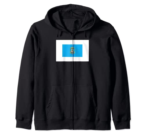 Regalo de recuerdo del orgullo nacional de la bandera de Huelva Sudadera con Capucha