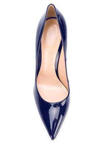 YODEKS Women's Pointed Toe High Heel Pumps 10cm Classic Stiletto Heel Suede Party Dress Shoes3