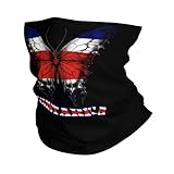 Calentador De Cuello Bandera De Las Mariposas Costarricenses De Costa Rica Bufanda Facial Antideslizante Bandana para Ciclismo, Partido, Yoga
