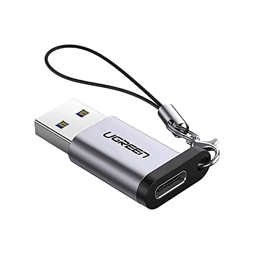 Adaptador Us276 Usb 3.0 para Usb Tipo C Cinza Protocolo de Interface Usb 3.0 p Smartphone Usb Tipo A Macho para Usb Tipo C Fêmea com Cordinha/No Brasil  