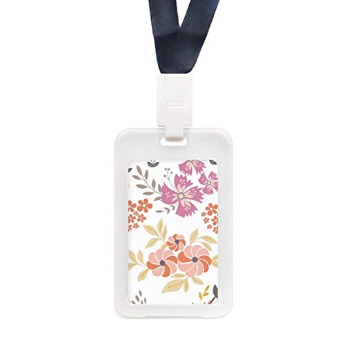 Étui de protection transparent pour vos sorties : porte-carte fleuri orange