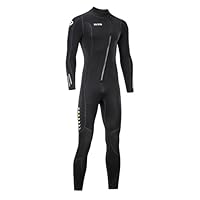 Mannen Een Stuk Lange Mouwen Duikpak 3MM Verdikte Wetsuit Warm Neopreen Hoge Stretch Wetsuit Badpak Snorkelen Surfen Duikpak (Color : Blue, Size : Aldult/XL