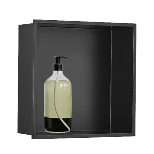 Niche de douche 12,5"x12,5" en acier inoxydable encastrée et prête à poser
