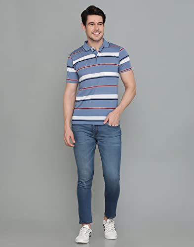 Image of INKKR Striped Men's Polo Neck T-Shirt Combo