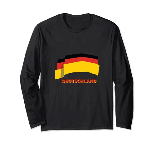 Flag Germany Long Sleeve T-Shirt, Black
