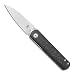 Kizer Lundquist Feist Liner Lock Front Flipper Knife Shred CF (2.8" Stonewash) Blade HQ Exclusive