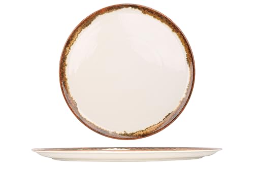Kütahya Porselen Plato de pizza - Fluer Amber - Porcelana - 31 cm - juego de 2