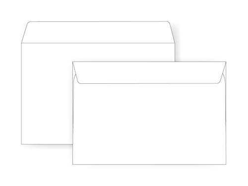 Envelope de livreto de 15 x 23 cm - 24 # Tecido branco - Lado aberto- (15 x 23) - Série Envelope Jum