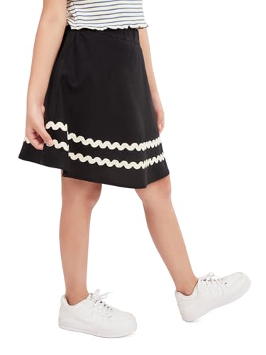Image of olele Girls Roxy Ruffle Skirt - Red Cotton for 4 to 14 Years Kid | Layer Skirt for Girls | Cotton Skirt for Girls | Red Skirt for Girls | Layered Skirt for Girls | Red Skirt for Girls Long