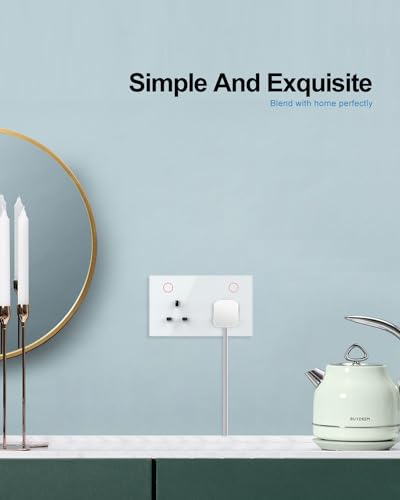 Prise intelligente LIVOLO murale connectée avec LED compatible Alexa - 4