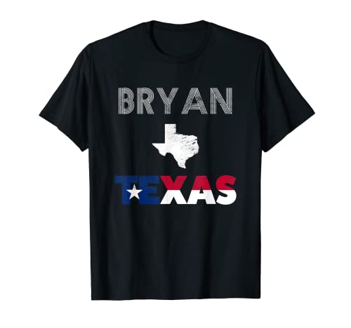 Bryan, TX Texas flag tourist native souvenir T-Shirt