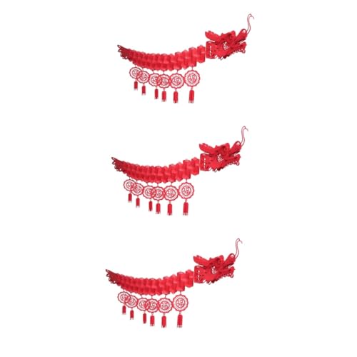 Ornement de l'année chinoise en lot de 3 pour décoration de salon