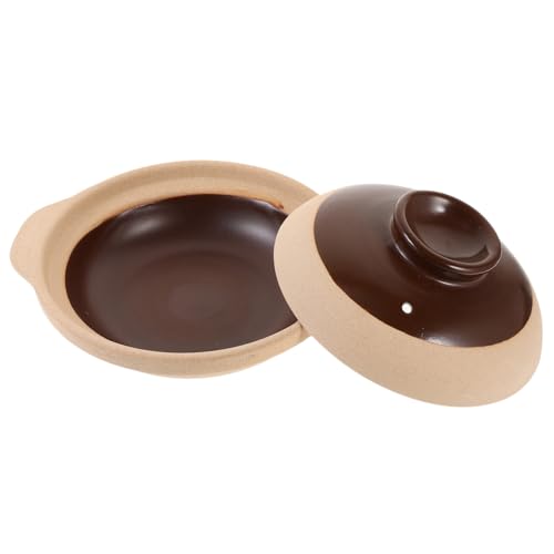 MOTHNUR Cazuela De Cerámica Práctica Tapa Cacerola De Cerámica Para Cocina Para Preparar Olla Caliente Accesorio De Cocina Para Usar Como Olla Hogar
