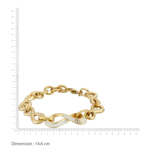 Image of GUESS Amore Gold-Plated Stainless Steel Bracelet For Women | Durable | Tarnish-Resistant & Gift-Ready | Size Small