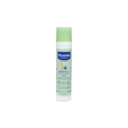 Mustela BABYZzz Talco Crema sin Talco, Cuerpo, Bebés, Niños, Toda la Familia - Protección natural contra los mosquitos, regula la sudoración y el olor corporal, segura desde el nacimiento (100ml)