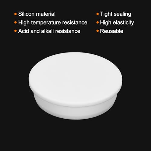 Image of MECCANIXITY High Temp Silicone Plug Mount Dia 68.6mm /2.7 Inch T Shaped Rubber Stopper Hole Plugs for Powder Coating Plating Waterproof Sealing Plugs White Pack of 1
