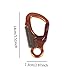 Menolana Self Locking Carabiner Clip Double Locking Snap Hook Aluminum Alloy 35 kN Lightweight Snap Auto Locking Carabiner for Camping, Orange