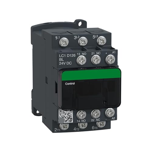 Contacteur 3 pôles LC1D126BL triphasé 12A anti surchauffe bobine 24VDC