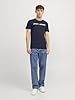 JACK & JONES Jjecorp Logo Tee Ss Crew Neck Noos, T-shirt Uomo, Blu (Navy Blazer Detail: Slim Fit), Large #5