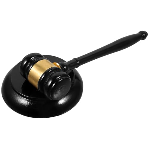 Martillo de juez de madera negro con mazo para subasta