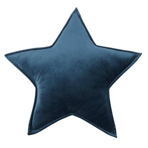 YAKEV Star Pillow Dark Blue