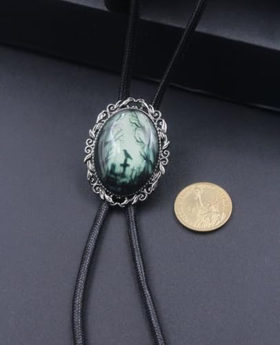 Image of PEARLY JUN Bolo Tie for Women Men Flower Rose Western Cowboy Brown Leather Country Style String Vest Gifts
