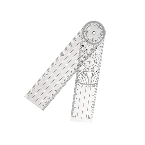 Goniometro de plastico para medicion de angulos 360 grados miniatura 1