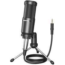 MAONO مكثف ميكروفون، Cardioid استوديو مكثف تسجيل ميكروفون مع 3.5 mm XLR للبودكاست، الجري، الغناء، صوتي، المنزل-استوديو
