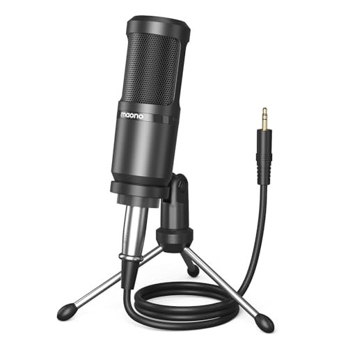 MAONO Condenser Microphone, Cardioid Studio Condenser Recording Mic with 3.5mm XLR for podcasting...