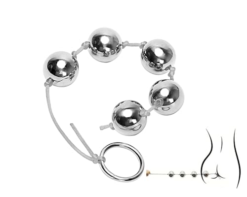 Edelstahl Analkugeln，Analkugeln Buttplug mit 5 Kugeln，Metall Anal Beads，Analkette，Analplug Analkette mit Anal beads für Männer und Frauen，Anus Masturbator Analdusche，Analspielzeuge für Paare sex
